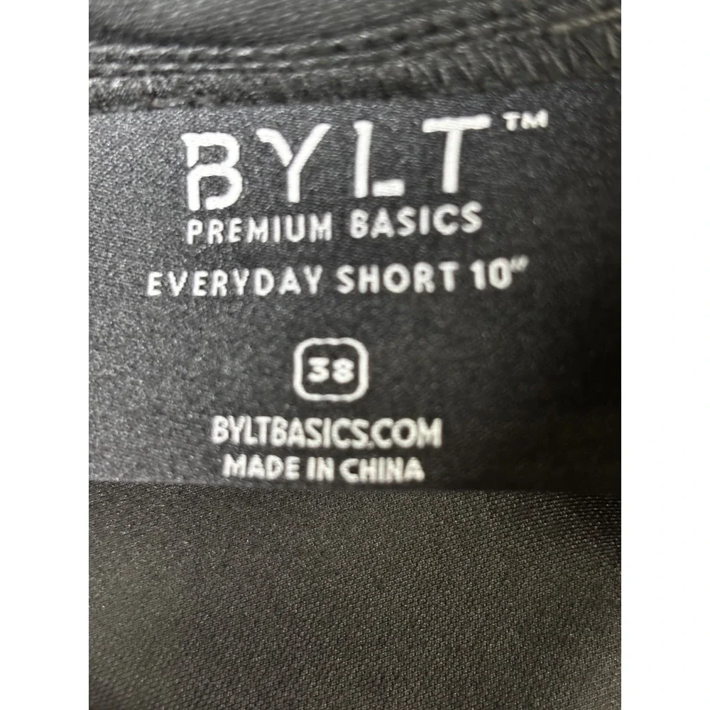 BYLT Everyday Chino Shorts 38 Black Elite+ Stretch Golf Casual Performance
